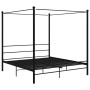 Estructura de cama con dosel metal negro 200x200 cm de vidaXL, Camas y somieres - Ref: Foro24-325069, Precio: 161,15 €, Descu...