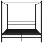 Estructura de cama con dosel metal negro 200x200 cm de vidaXL, Camas y somieres - Ref: Foro24-325069, Precio: 161,15 €, Descu...