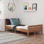 Solid teak wood bed frame 100x200 cm by vidaXL, Beds and slatted bases - Ref: Foro24-326261, Price: 205,20 €, Discount: %