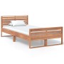 Solid teak wood bed frame 100x200 cm by vidaXL, Beds and slatted bases - Ref: Foro24-326261, Price: 205,20 €, Discount: %