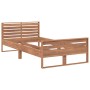 Solid teak wood bed frame 100x200 cm by vidaXL, Beds and slatted bases - Ref: Foro24-326261, Price: 205,20 €, Discount: %