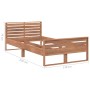 Solid teak wood bed frame 100x200 cm by vidaXL, Beds and slatted bases - Ref: Foro24-326261, Price: 205,20 €, Discount: %