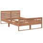 Solid teak wood bed frame 120x200 cm by vidaXL, Beds and slatted bases - Ref: Foro24-326262, Price: 158,99 €, Discount: %