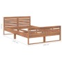 Solid teak wood bed frame 120x200 cm by vidaXL, Beds and slatted bases - Ref: Foro24-326262, Price: 158,99 €, Discount: %