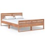 Estructura de cama madera de teca maciza 140x200 cm de vidaXL, Camas y somieres - Ref: Foro24-326263, Precio: 240,48 €, Descu...