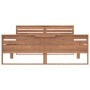 Estructura de cama madera de teca maciza 140x200 cm de vidaXL, Camas y somieres - Ref: Foro24-326263, Precio: 240,48 €, Descu...