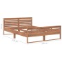 Estructura de cama madera de teca maciza 140x200 cm de vidaXL, Camas y somieres - Ref: Foro24-326263, Precio: 240,48 €, Descu...