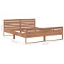 Solid teak wood bed frame 160x200 cm by vidaXL, Beds and slatted bases - Ref: Foro24-326264, Price: 267,99 €, Discount: %