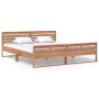 Estructura de cama de madera de teca maciza 180x200 cm de vidaXL, Camas y somieres - Ref: Foro24-326265, Precio: 345,94 €, De...