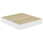 Floating wall shelf 4 units MDF oak and white 23x23.5x3.8 cm by vidaXL, Shelves and shelves - Ref: Foro24-326569, Price: 34,5...