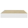 Floating wall shelf 4 units MDF oak and white 23x23.5x3.8 cm by vidaXL, Shelves and shelves - Ref: Foro24-326569, Price: 34,5...