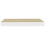 MDF oak and white floating wall shelf 50x23x3.8 cm by vidaXL, Shelves and shelves - Ref: Foro24-326573, Price: 18,59 €, Disco...