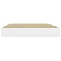 Estante flotante de pared 2 uds MDF roble y blanco 50x23x3,8 cm de vidaXL, Estantes y estanterías - Ref: Foro24-326574, Preci...