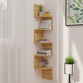 Oak engineered wood wall corner shelf 19x19x123cm by vidaXL, Shelves and shelves - Ref: Foro24-326834, Price: 35,14 €, Discou...