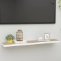 MDF oak and white floating wall shelf 120x23.5x3.8 cm by vidaXL, Shelves and shelves - Ref: Foro24-326585, Price: 31,06 €, Di...