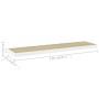 Floating wall shelf 4 pcs MDF oak and white 120x23.5x3.8 cm by vidaXL, Shelves and shelves - Ref: Foro24-326587, Price: 87,47...