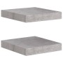 Floating wall shelf 2 pcs concrete gray MDF 23x23.5x3.8 cm by vidaXL, Shelves and shelves - Ref: Foro24-326589, Price: 17,58 ...