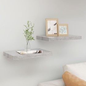 Floating wall shelves 2 pcs MDF concrete gray 40x23x3.8cm by vidaXL, Shelves and shelves - Ref: Foro24-326592, Price: 26,12 €...