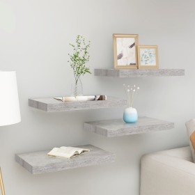 Floating wall shelves 4 pcs gray MDF 40x23x3.8 cm by vidaXL, Shelves and shelves - Ref: Foro24-326593, Price: 42,99 €, Discou...