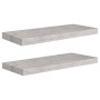 Floating wall shelves 2 pcs MDF concrete gray 60x23.5x3.8 cm by vidaXL, Shelves and shelves - Ref: Foro24-326598, Price: 36,1...