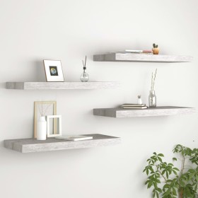 Floating wall shelves 4 pcs MDF concrete gray 60x23.5x3.8 cm by vidaXL, Shelves and shelves - Ref: Foro24-326599, Price: 48,1...