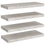 Estantes flotantes pared 4 uds MDF gris hormigón 60x23,5x3,8 cm de vidaXL, Estantes y estanterías - Ref: Foro24-326599, Preci...