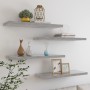 Floating wall shelves 4 pcs MDF concrete gray 80x23.5x3.8 cm by vidaXL, Shelves and shelves - Ref: Foro24-326602, Price: 64,6...