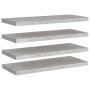 Floating wall shelves 4 pcs MDF concrete gray 80x23.5x3.8 cm by vidaXL, Shelves and shelves - Ref: Foro24-326602, Price: 64,6...