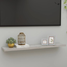 Concrete gray MDF floating wall shelf 120x23.5x3.8 cm by vidaXL, Shelves and shelves - Ref: Foro24-326606, Price: 34,28 €, Di...