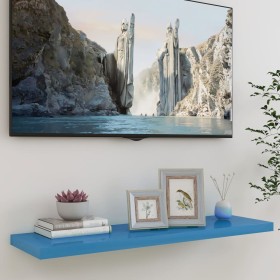 Blue MDF floating wall shelf 90x23.5x3.8 cm by vidaXL, Shelves and shelves - Ref: Foro24-326624, Price: 28,50 €, Discount: %