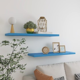 Floating wall shelves 2 pcs blue MDF 90x23.5x3.8 cm by vidaXL, Shelves and shelves - Ref: Foro24-326625, Price: 40,63 €, Disc...