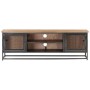 Mueble para TV madera maciza de acacia y acero gris 120x30x40cm de vidaXL, Muebles TV - Ref: Foro24-323499, Precio: 241,99 €,...