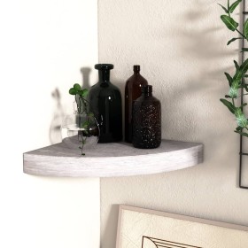 Concrete gray MDF wall corner shelf 25x25x3.8 cm by vidaXL, Shelves and shelves - Ref: Foro24-326633, Price: 17,13 €, Discoun...