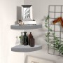 Wall corner shelf 2 pcs MDF concrete gray 25x25x3.8cm by vidaXL, Shelves and shelves - Ref: Foro24-326634, Price: 21,62 €, Di...