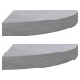 Wall corner shelf 2 pcs MDF concrete gray 25x25x3.8cm by vidaXL, Shelves and shelves - Ref: Foro24-326634, Price: 21,62 €, Di...