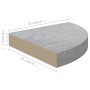 Wall corner shelf 2 pcs MDF concrete gray 25x25x3.8cm by vidaXL, Shelves and shelves - Ref: Foro24-326634, Price: 21,62 €, Di...