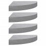 Corner wall shelves 4 pcs MDF concrete gray 25x25x3.8 cm by vidaXL, Shelves and shelves - Ref: Foro24-326635, Price: 37,87 €,...