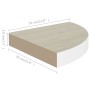 Wand-Eckregal 4 Stück MDF Eiche/weiß 35x35x3,8 cm von vidaXL, Regale und Regale - Ref: Foro24-326641, Preis: 68,12 €, Rabatt: %