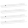 Wall shelves 4 units glossy white 40x9x3 cm by vidaXL, Shelves and shelves - Ref: Foro24-326653, Price: 26,50 €, Discount: %