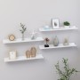 Wall shelves 4 units glossy white 60x9x3 cm by vidaXL, Shelves and shelves - Ref: Foro24-326654, Price: 31,33 €, Discount: %