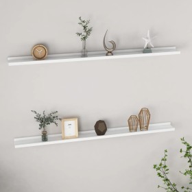 Wall shelves 2 units white 115x9x3 cm by vidaXL, Shelves and shelves - Ref: Foro24-326659, Price: 32,51 €, Discount: %