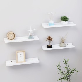 Wall shelves 4 units white 40x9x3 cm by vidaXL, Shelves and shelves - Ref: Foro24-326660, Price: 24,13 €, Discount: %