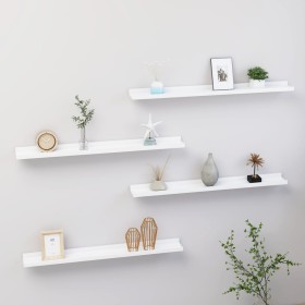 Wall shelves 4 units white 80x9x3 cm by vidaXL, Shelves and shelves - Ref: Foro24-326662, Price: 37,34 €, Discount: %