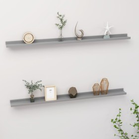 Wall shelves 2 units gray 115x9x3 cm by vidaXL, Shelves and shelves - Ref: Foro24-326673, Price: 32,51 €, Discount: %