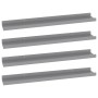 Wall shelves 4 units gray 60x9x3 cm by vidaXL, Shelves and shelves - Ref: Foro24-326675, Price: 32,15 €, Discount: %