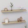 Wall shelves 2 units Sonoma oak 80x9x3 cm by vidaXL, Shelves and shelves - Ref: Foro24-326681, Price: 25,18 €, Discount: %