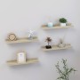 Wall shelves 4 units Sonoma oak 40x9x3 cm by vidaXL, Shelves and shelves - Ref: Foro24-326684, Price: 27,10 €, Discount: %