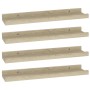 Wall shelves 4 units Sonoma oak 40x9x3 cm by vidaXL, Shelves and shelves - Ref: Foro24-326684, Price: 27,10 €, Discount: %