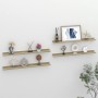 Wall shelves 4 units white and Sonoma oak 80x9x3 cm by vidaXL, Shelves and shelves - Ref: Foro24-326696, Price: 37,32 €, Disc...