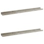 Wall shelves 2 units concrete gray 80x9x3 cm by vidaXL, Shelves and shelves - Ref: Foro24-326701, Price: 24,68 €, Discount: %